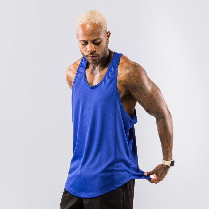 Regata Cavada Anatomic DryFit Lisa Azul Royal - Metamorfose Brasil