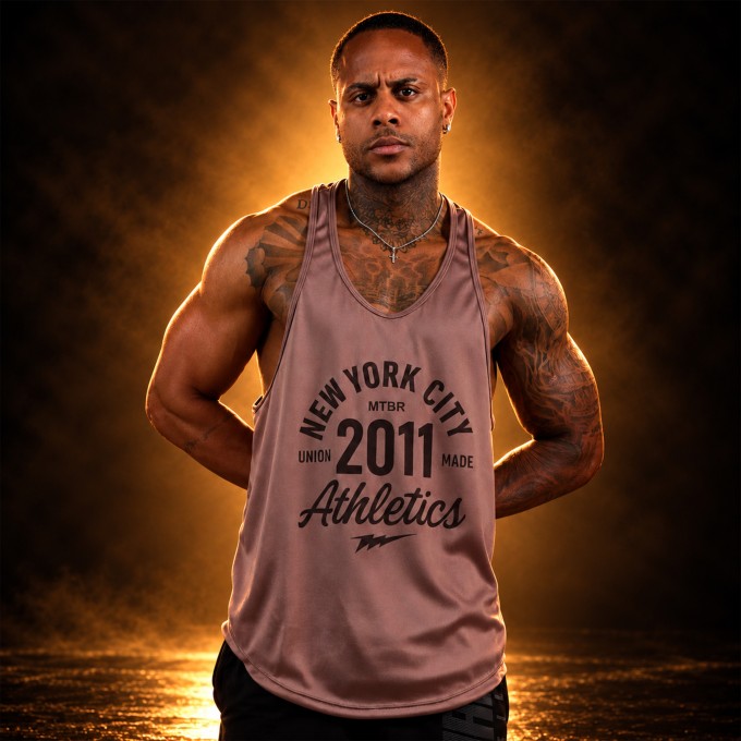 Regata Cavada Dryfit Athletics Marrom