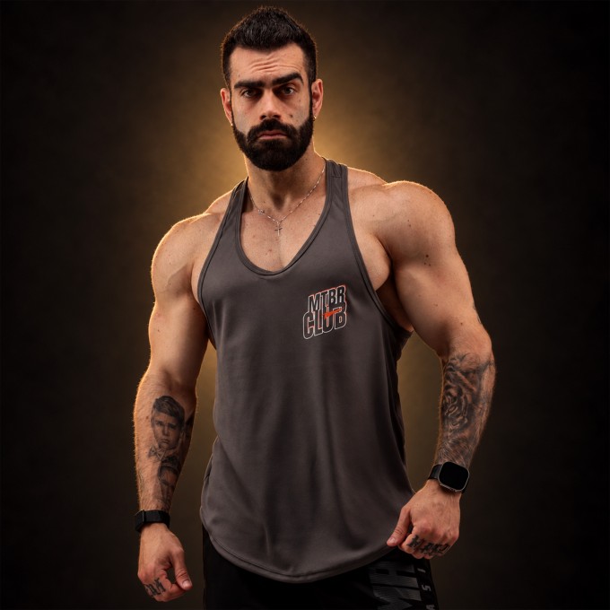 Regata Cavada Dryfit MTBR CLUB Cinza Chumbo
