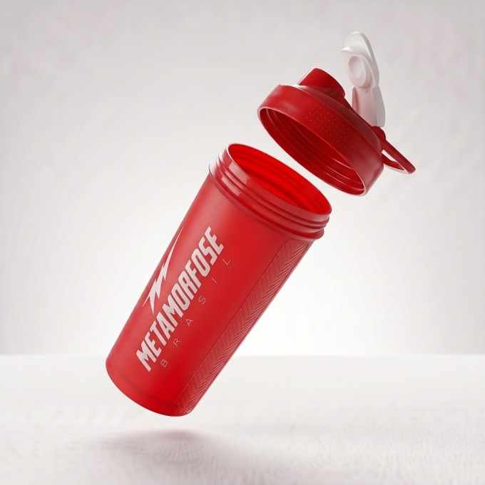 Coqueteleira Pump Shake Vermelha