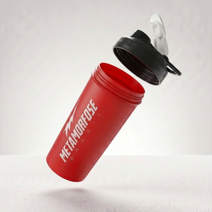 Coqueteleira Pump Shake Bulls Vermelha