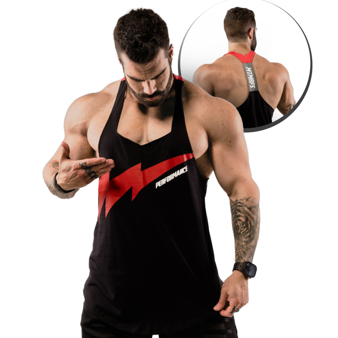 Regata Cavada Anatomic VShape Red Bolt Preta