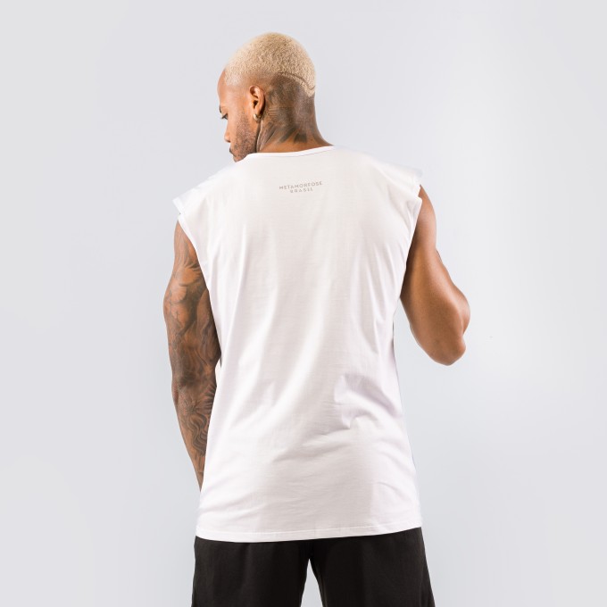 Regata Machão Shoulders Metamorfose Branca