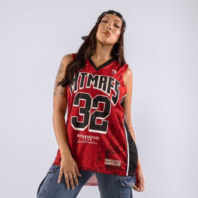 Regata Feminina Basqueteira PRO PLAYER Vermelha