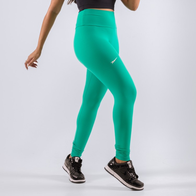 Calça Legging Poliamida Feminina Bolt Green Acqua