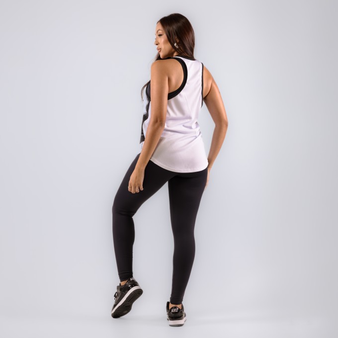 Regata Feminina Cavada Anatomic Banned Skull Branca
