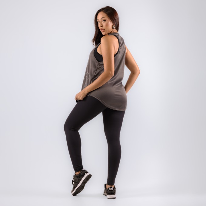 Regata Feminina Cavada Dryfit Arnold Shadow Chumbo
