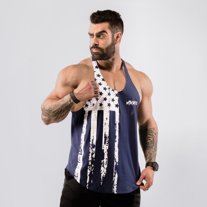 Regata Cavada Anatomic USA Flag Azul Marinho