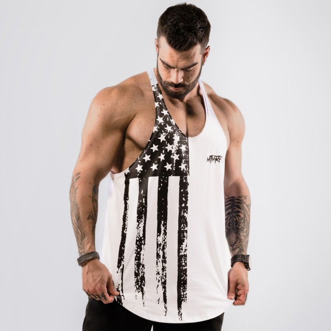 Regata Cavada Anatomic USA Flag Branca