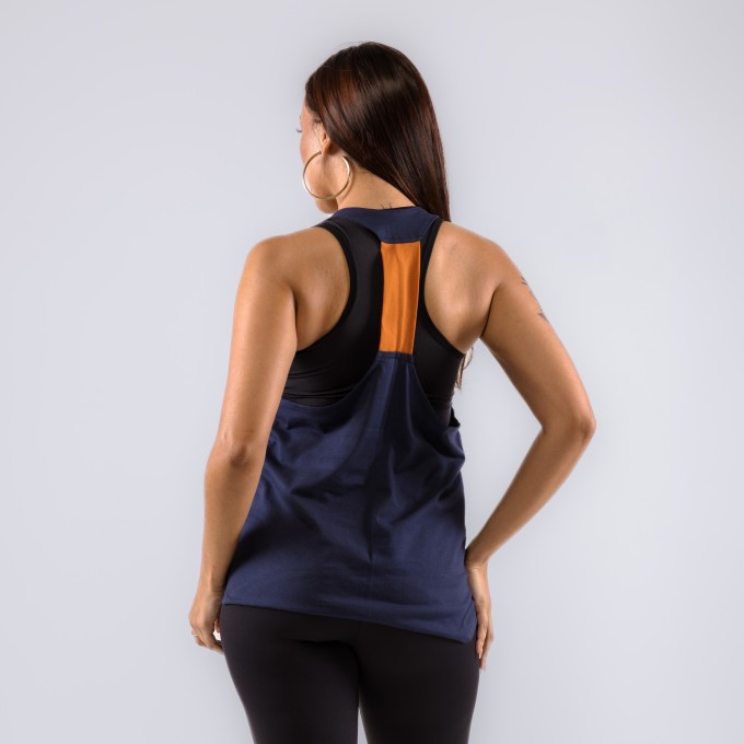 Regata Feminina Cavada Anatomic VShape Cadence Azul Marinho