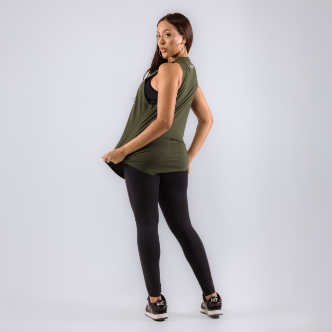 Regata Feminina Machão Camo Green Verde Militar