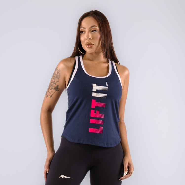 Regata Feminina Fit Lift it Azul Marinho
