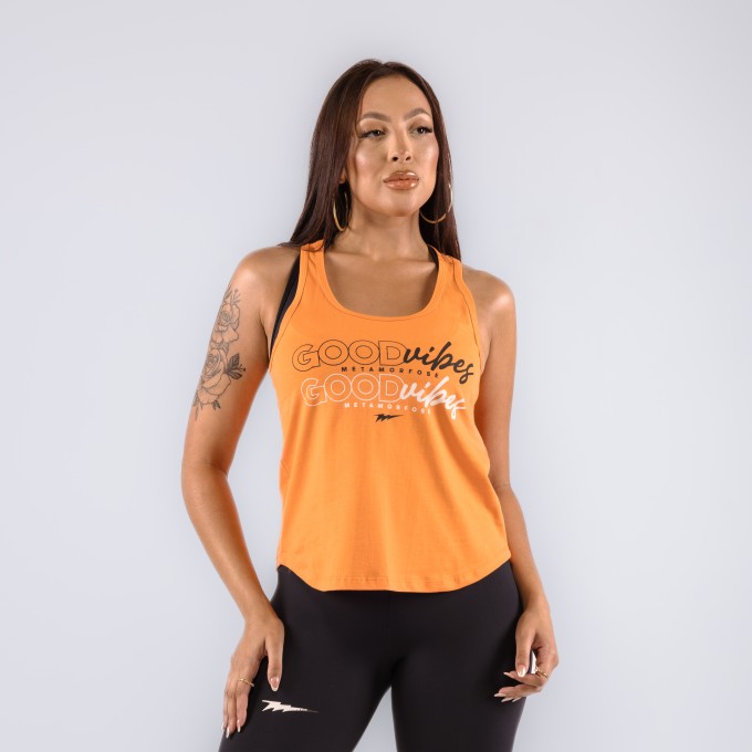 Regata Feminina Fit Vibes Laranja