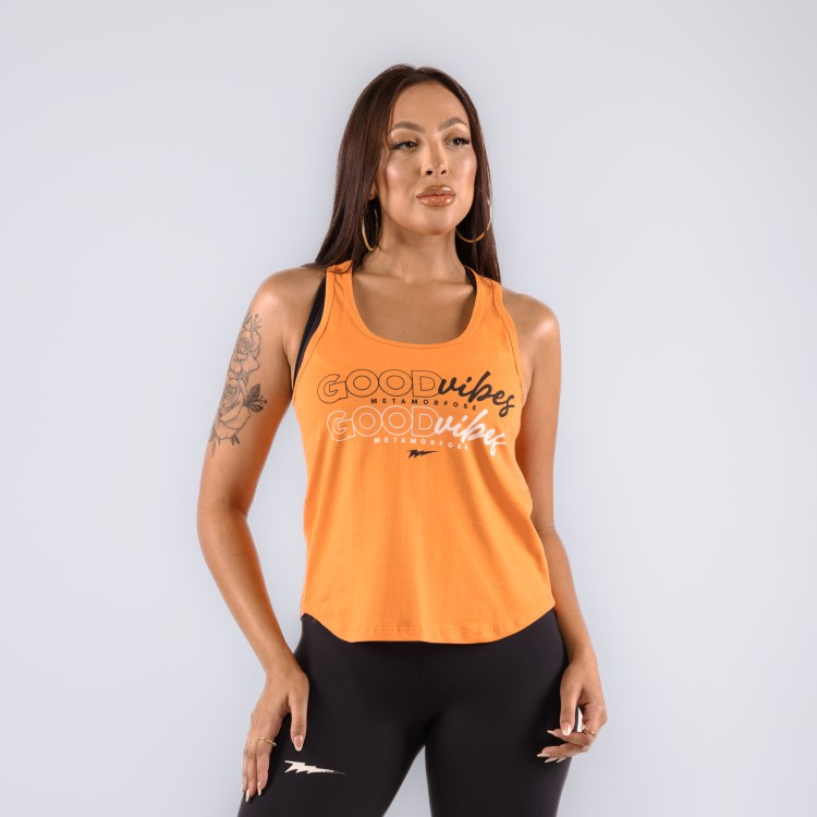Regata Feminina Fit Vibes Laranja