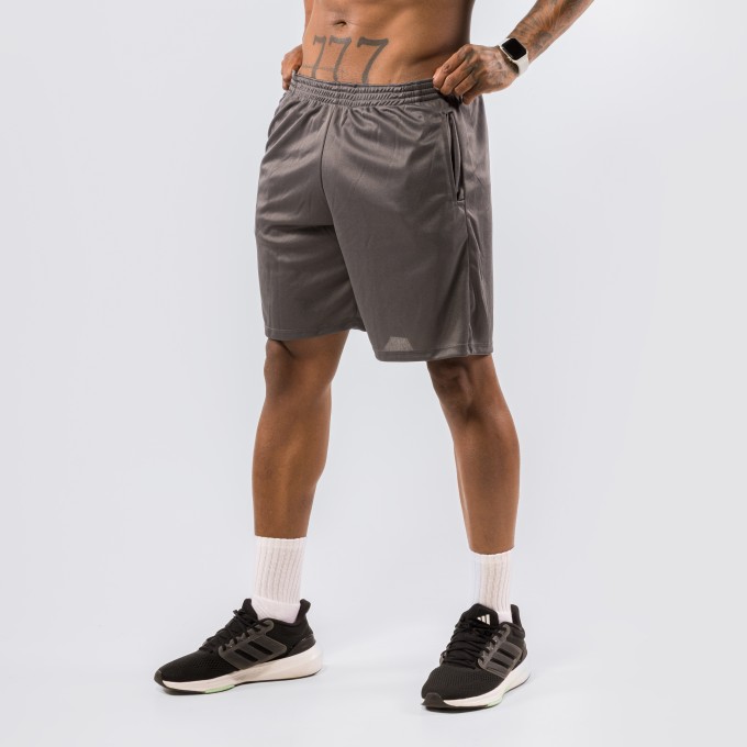 Shorts Dryfit Liso Cinza Chumbo
