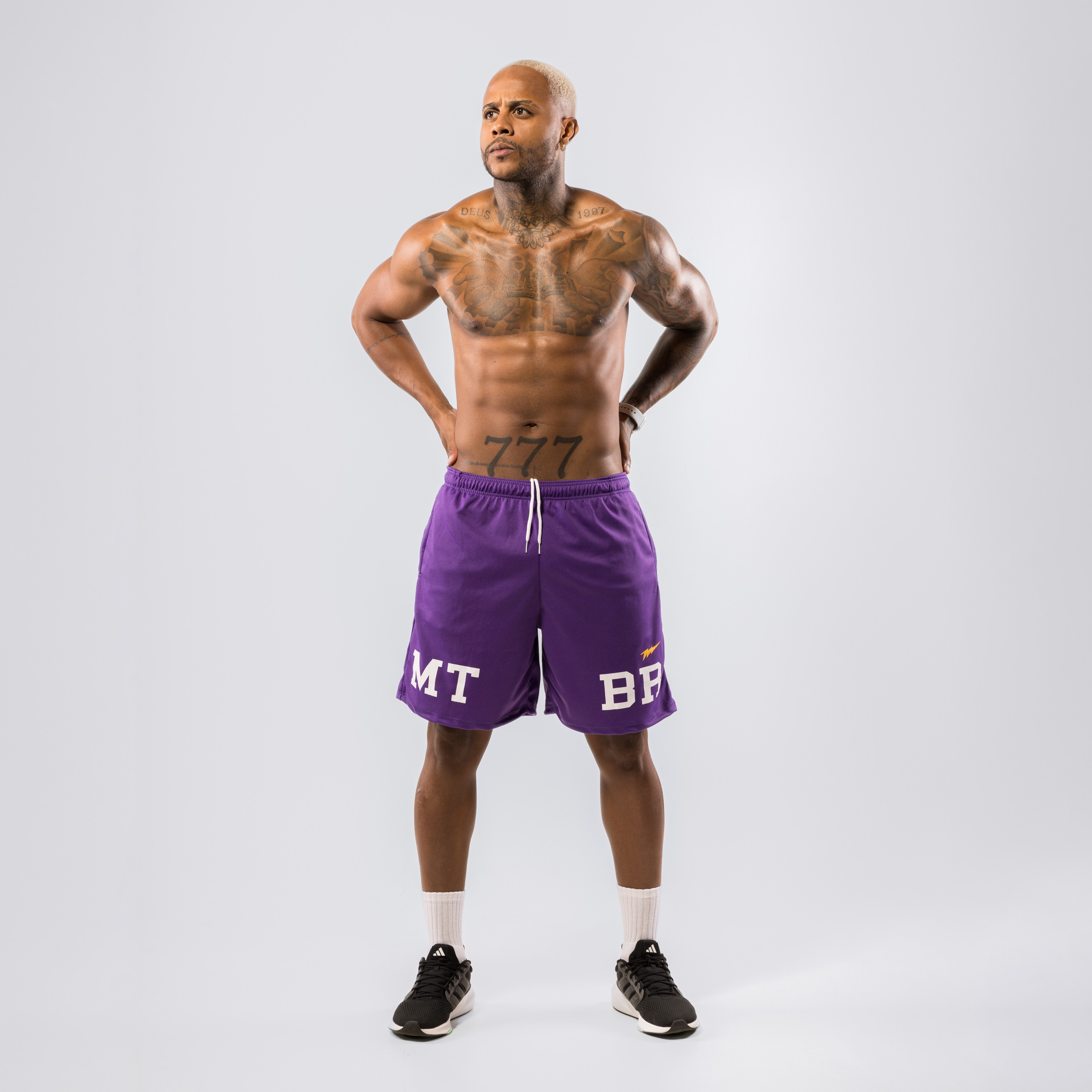 Shorts Dryfit Los Angeles Roxo - Metamorfose Brasil