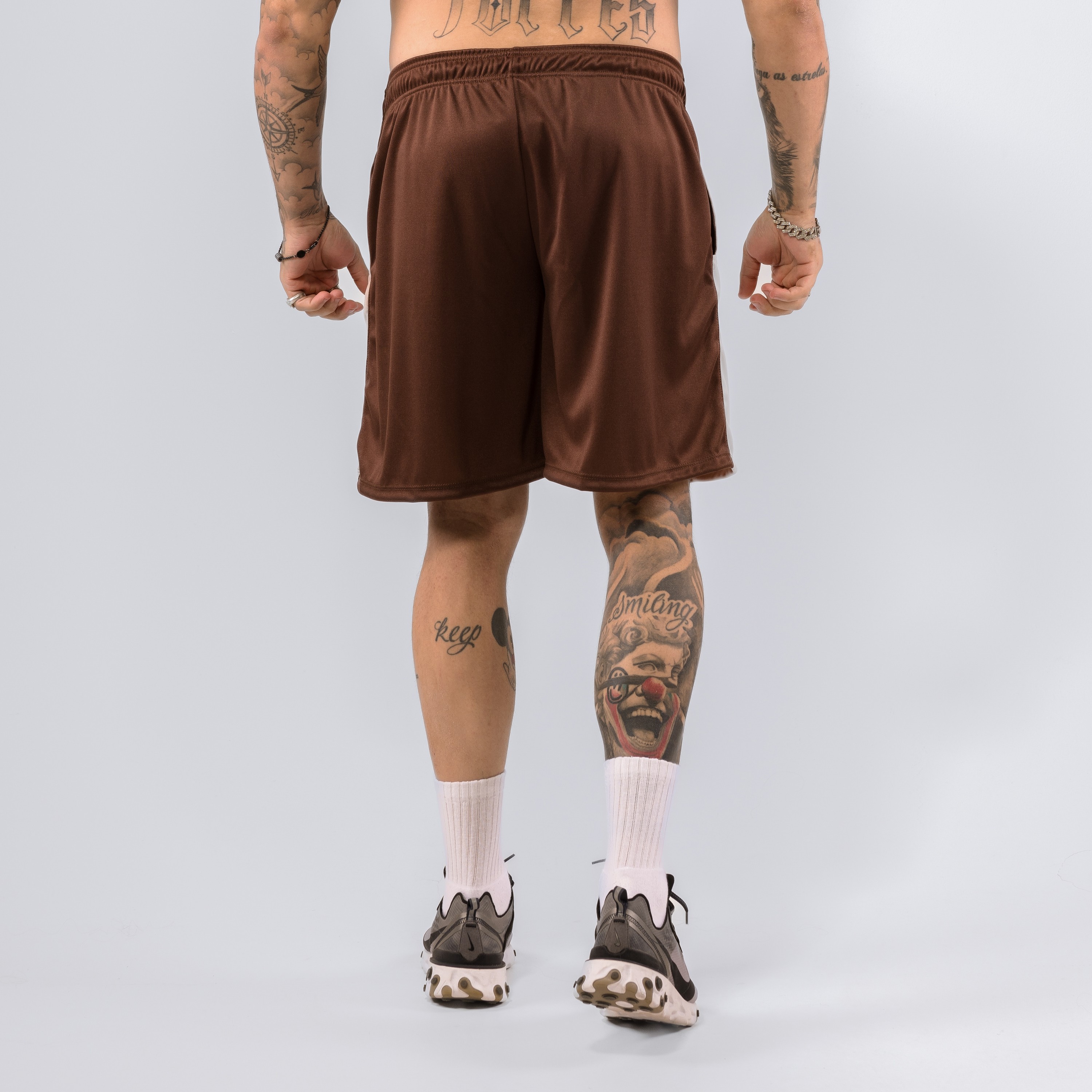 Shorts Dryfit DUO Marrom escuro - Metamorfose Brasil