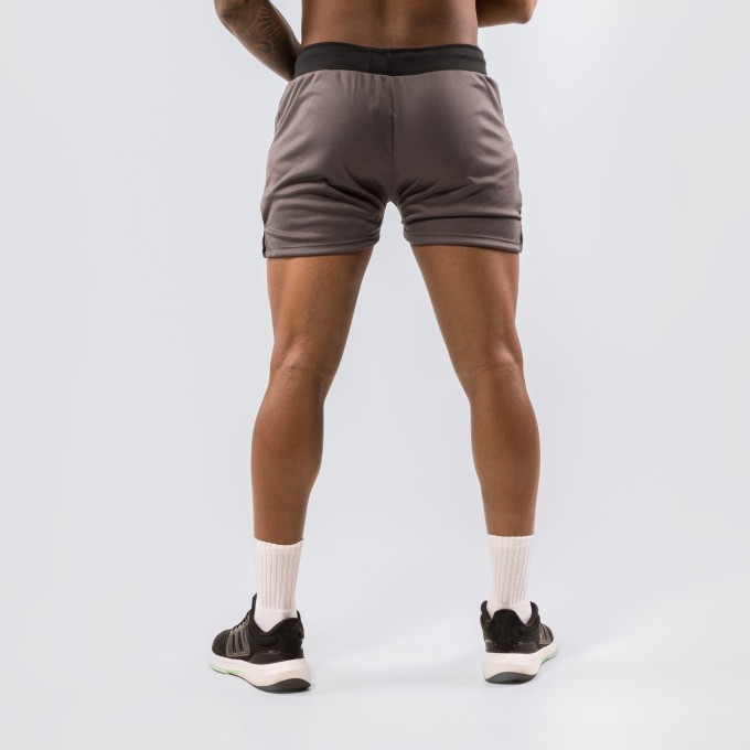 Shorts Dryfit Performance Ziper Cinza Chumbo