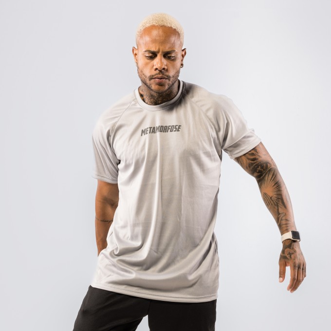 Camiseta Dryfit Haglan Metamorfose Cinza