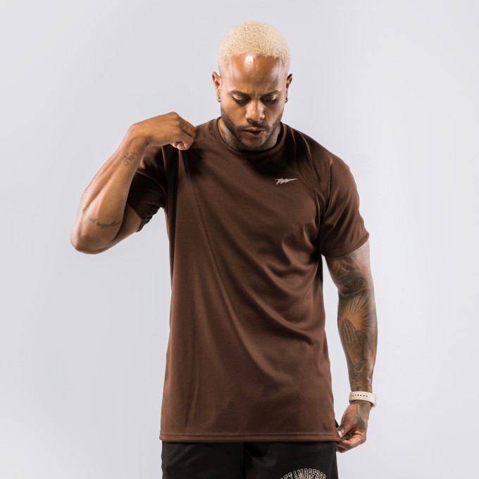 Camiseta Dryfit Haglan BOLT Marrom
