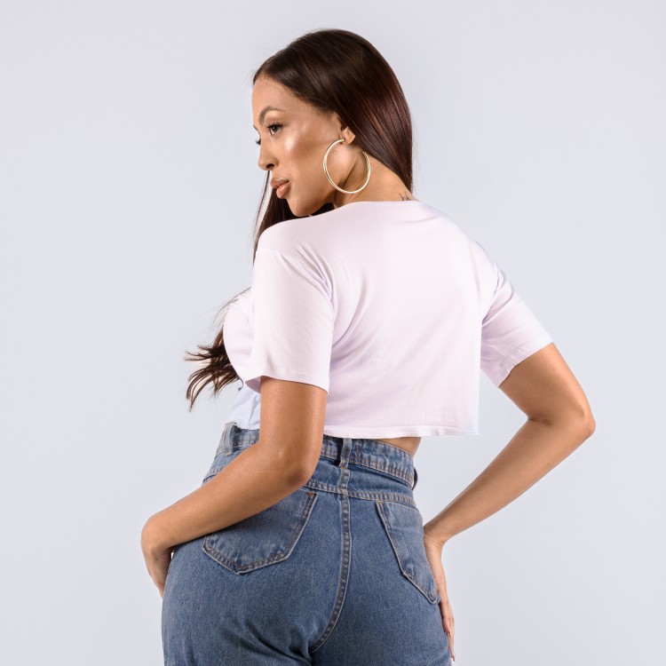 Camiseta Cropped Feminina MTBR Branca
