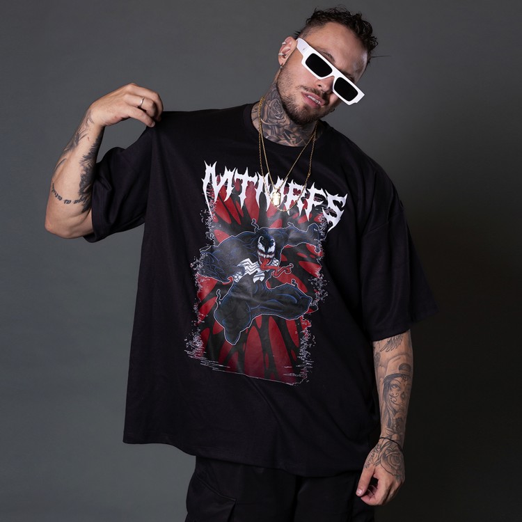 Camiseta Oversized Heavy Obscure Preta