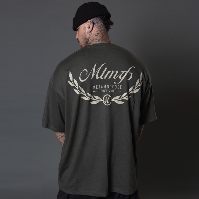 Camiseta Oversized Heavy Olive Verde Militar