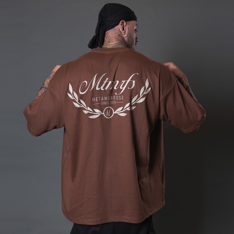 Camiseta Oversized Heavy Olive Marrom