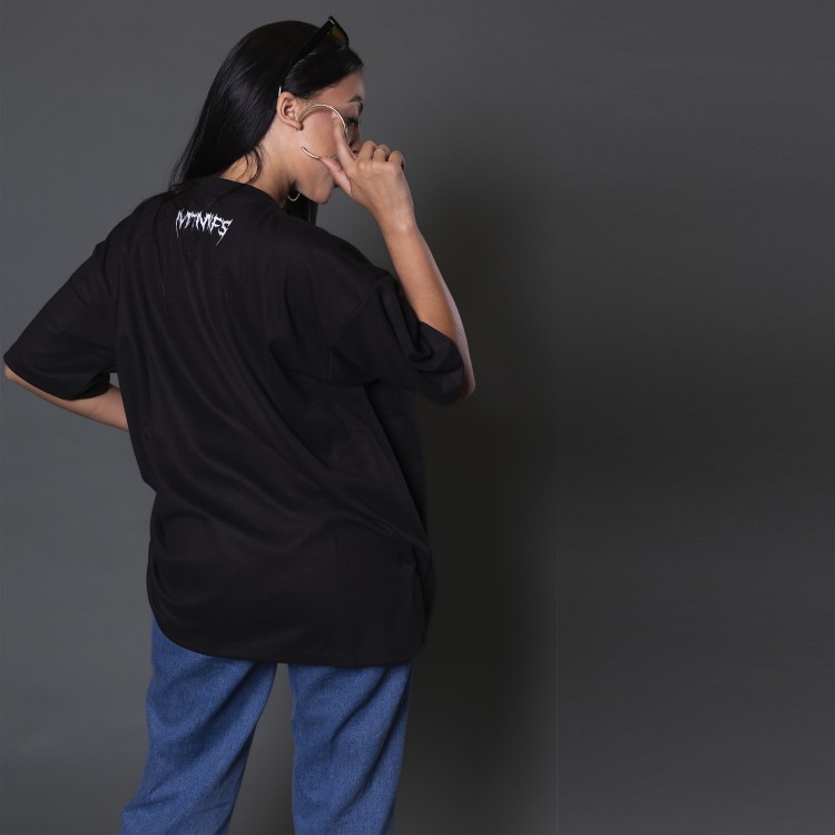 Camiseta Oversized Feminina Heavy Obscure Preta
