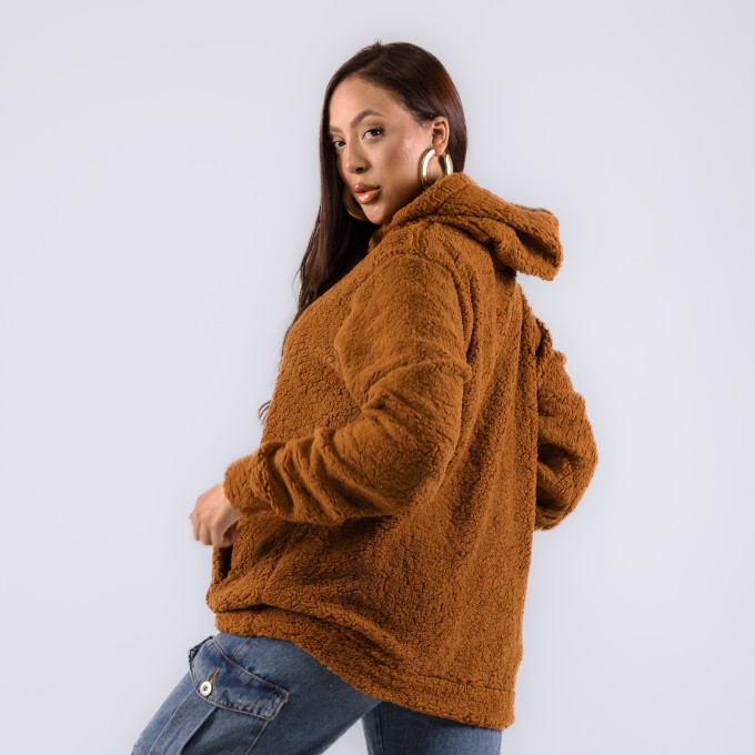 Casaco Feminino Bear Pelo Brown