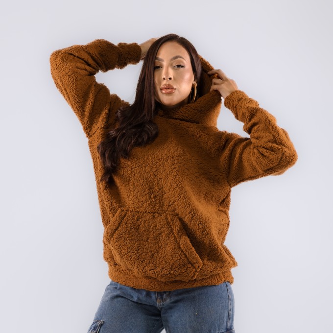 Casaco Feminino Bear Pelo Brown