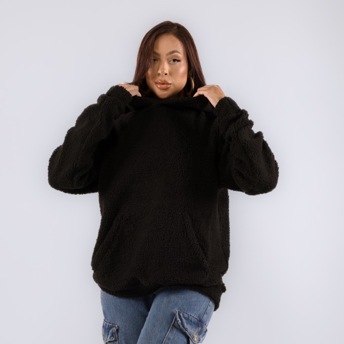 Casaco Feminino Bear Pelo Black