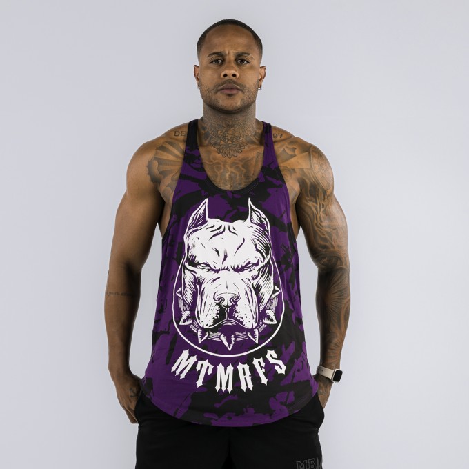 Regata Cavada Anatomic Pitbull Texture Roxa