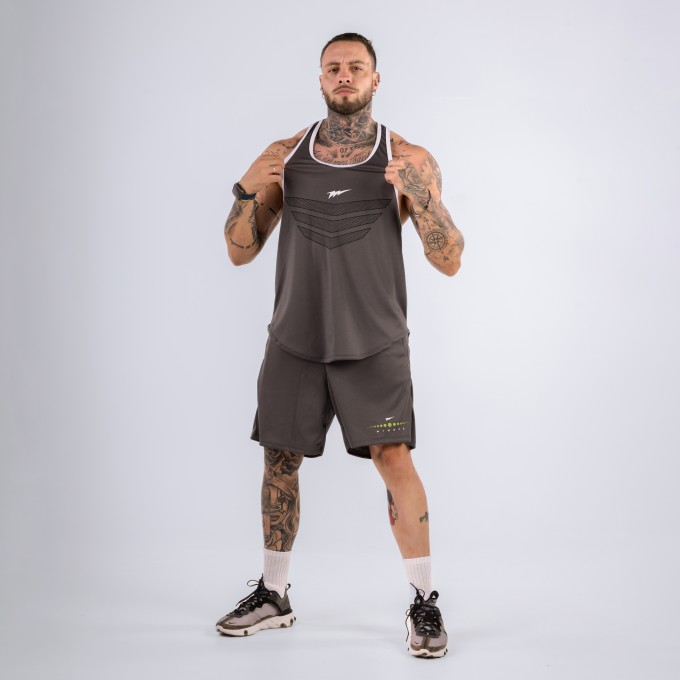 Regata Cavada Anatomic DryFit Siege Cinza Chumbo