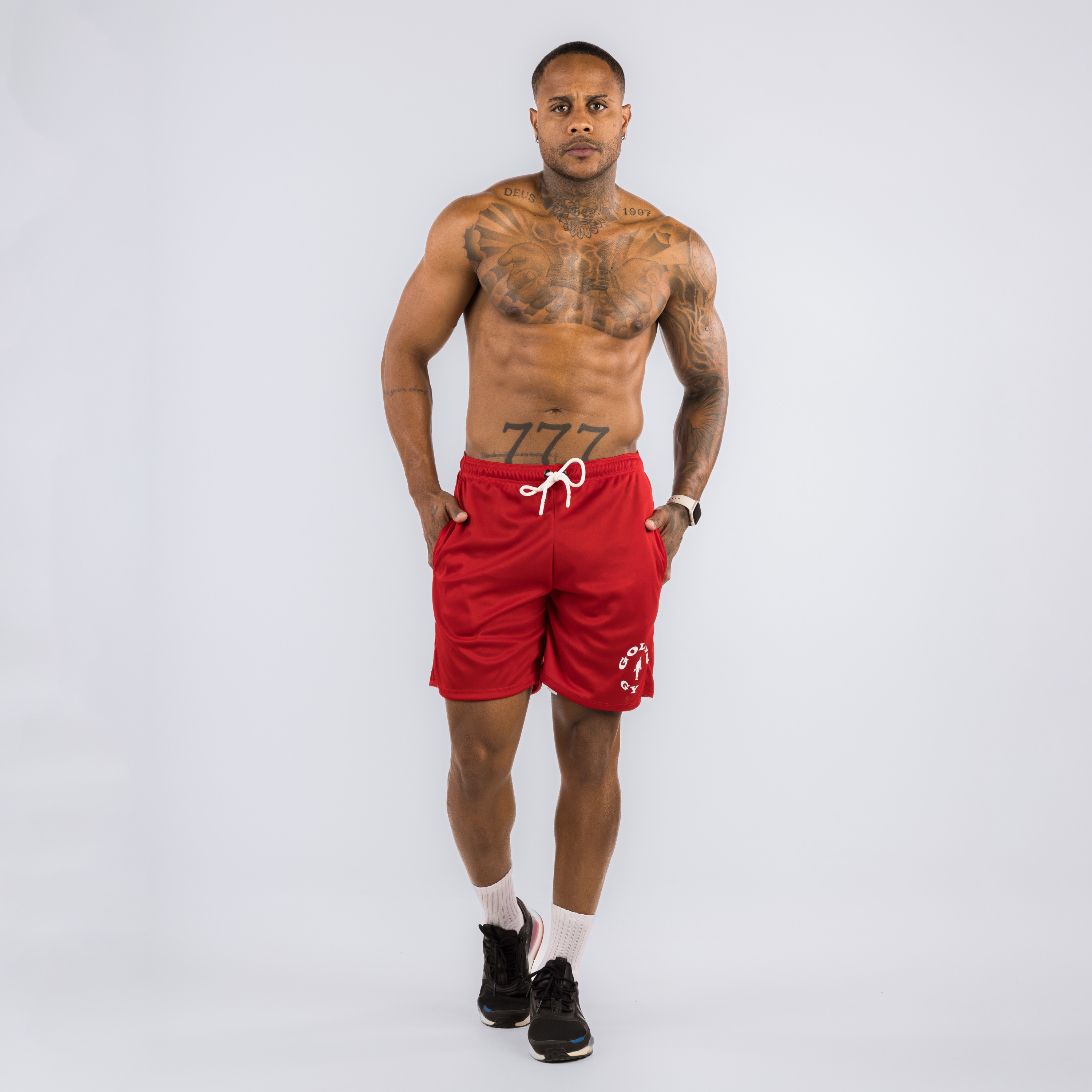 Shorts Dryfit Golds Gym Classic Vermelho - Metamorfose Brasil