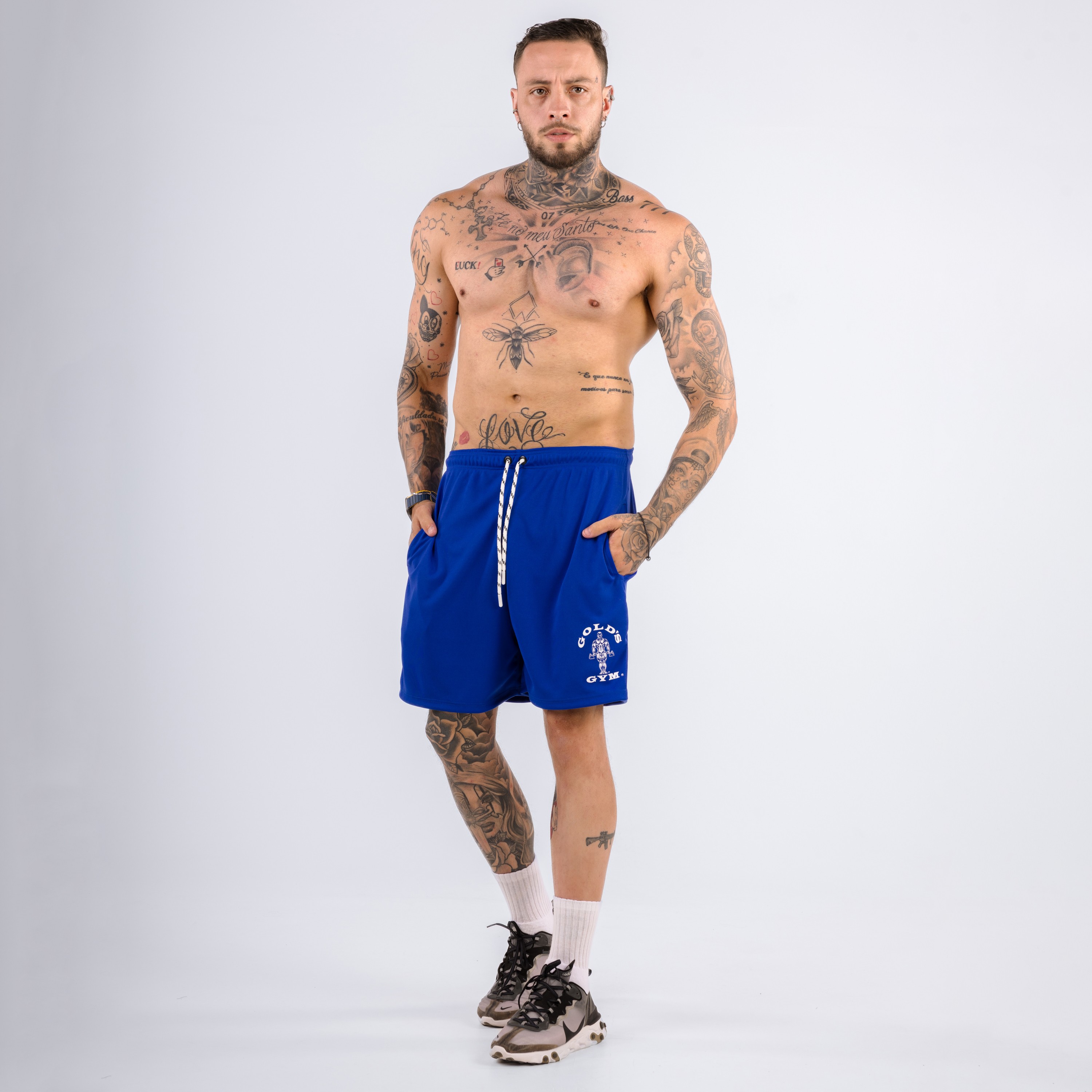 Shorts Dryfit Golds Gym Vintage Azul Royal - Metamorfose Brasil