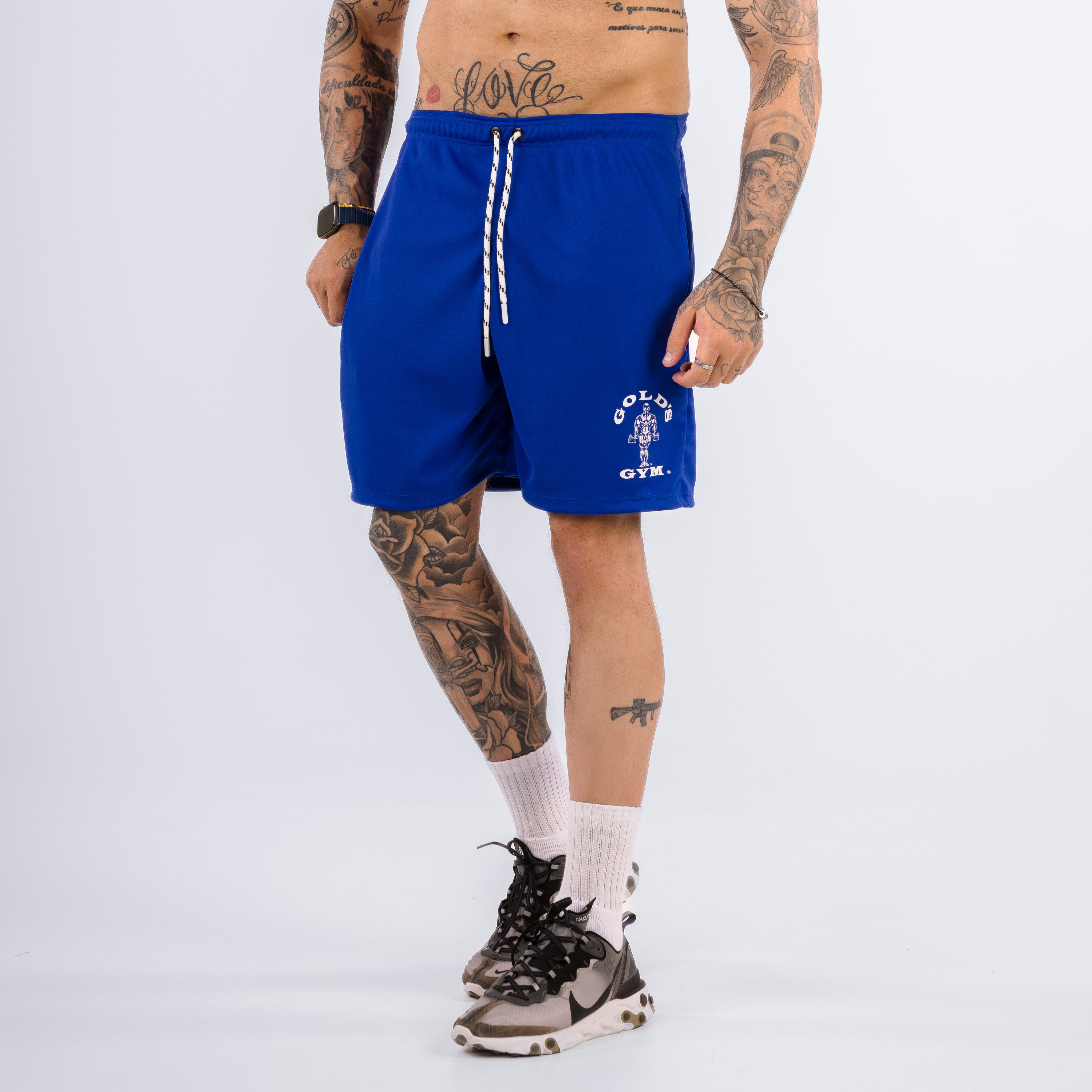 LÝFT × GOLD'S GYM VINTAGE LOGO SHORTS Shorts Dryfit Golds Gym Vintage Azul Royal - Metamorfose Brasil