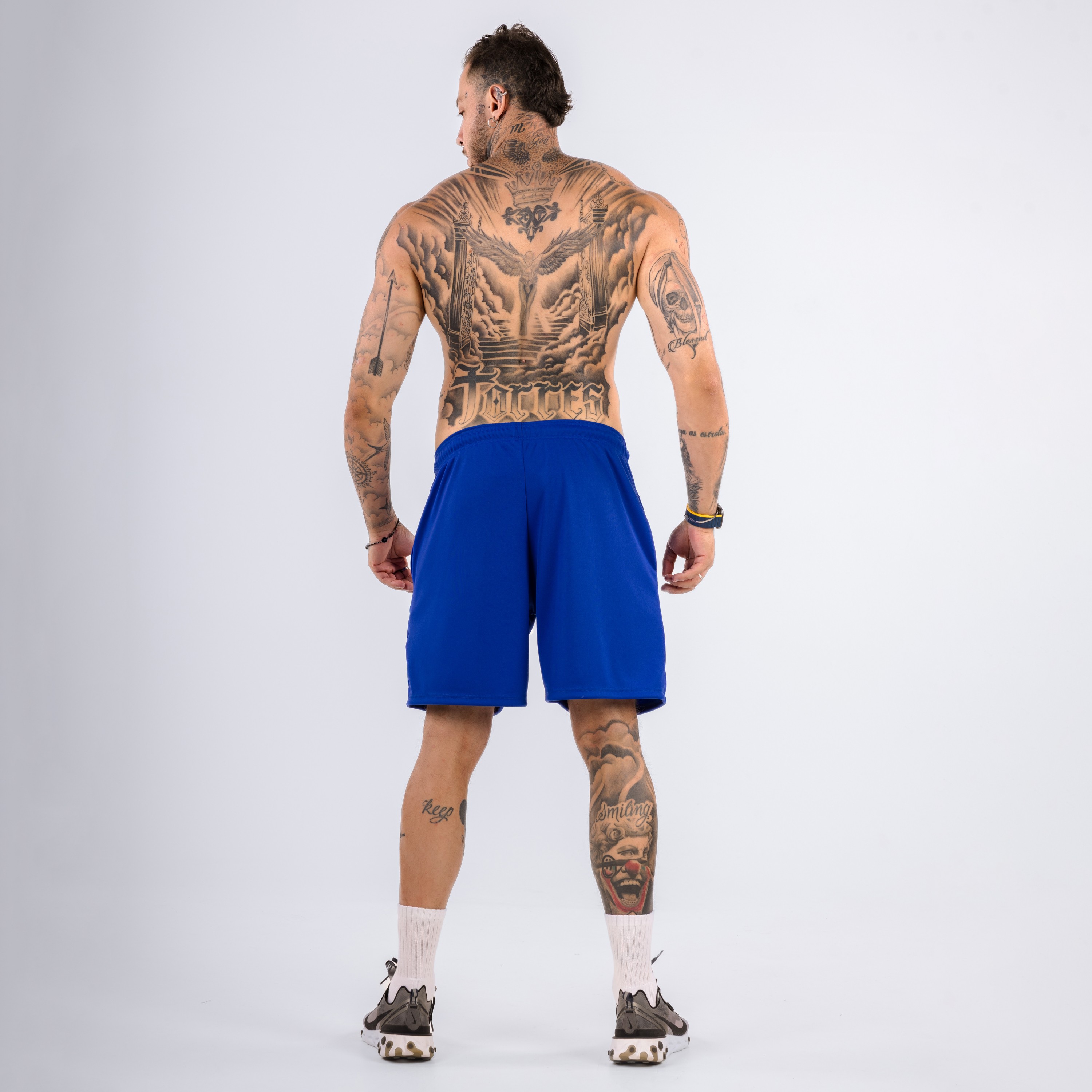 LÝFT × GOLD'S GYM VINTAGE LOGO SHORTS Shorts Dryfit Golds Gym Vintage Azul Royal - Metamorfose Brasil