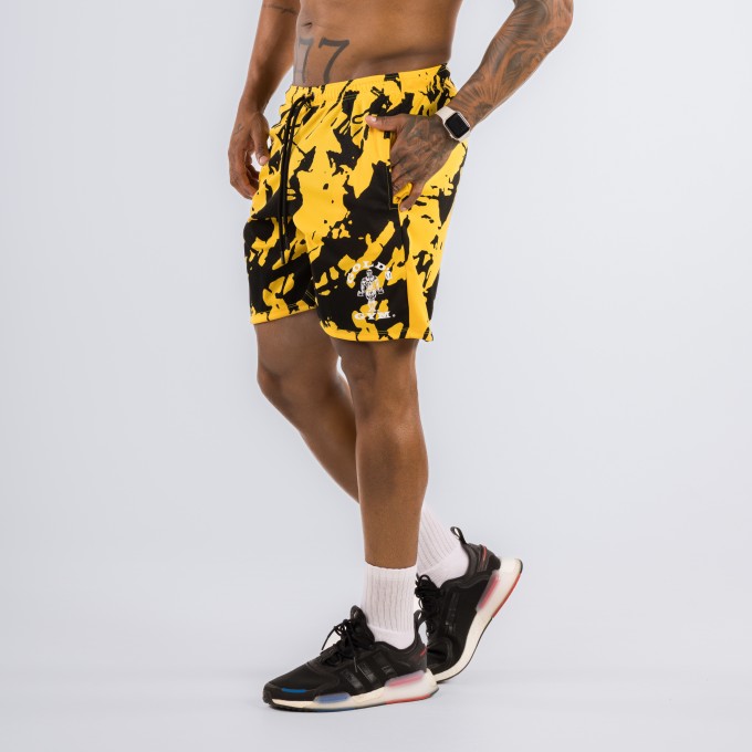 Shorts Dryfit Golds Gym Warfare Amarelo