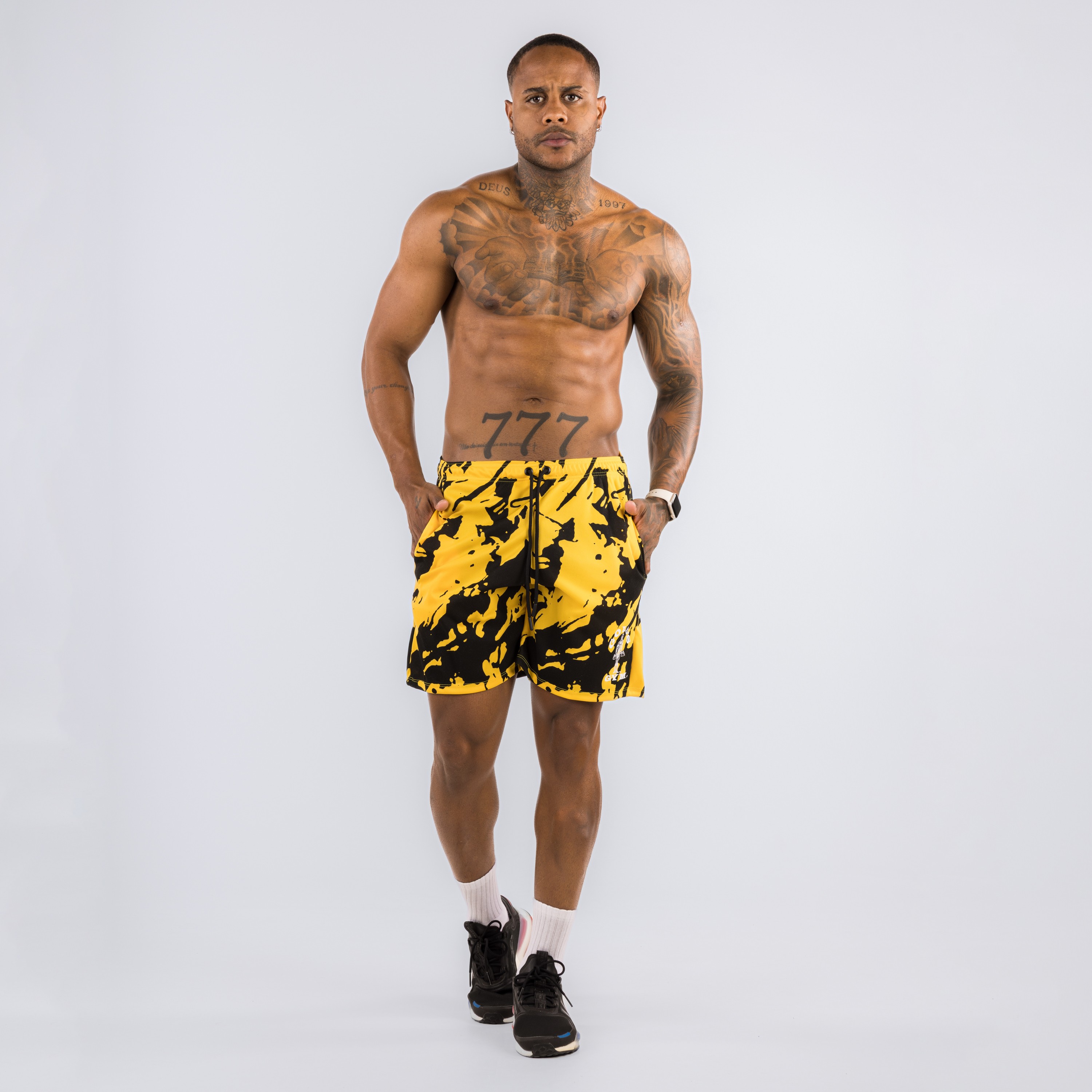 Shorts Dryfit Golds Gym Warfare Amarelo - Metamorfose Brasil