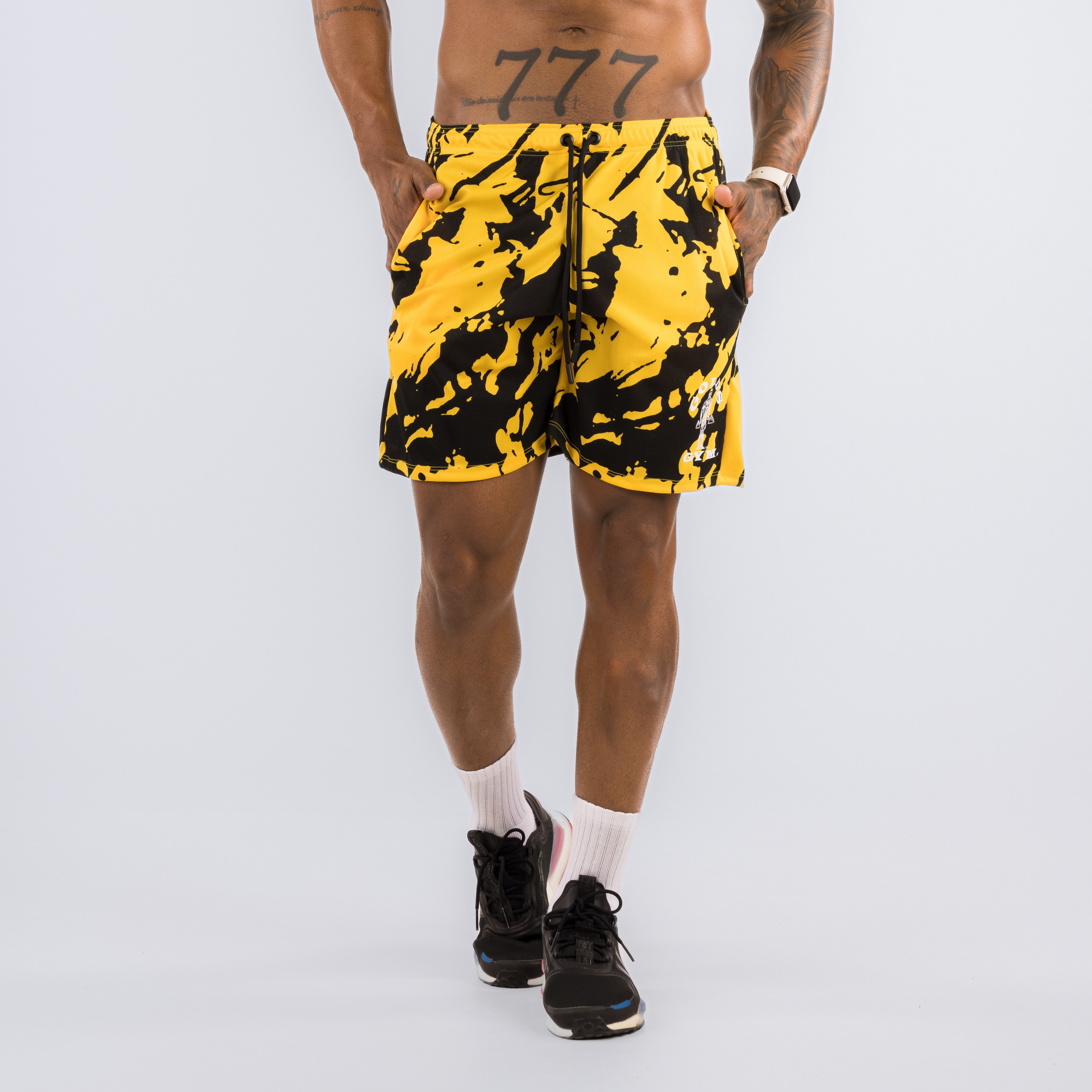 Shorts Dryfit Golds Gym Warfare Amarelo - Metamorfose Brasil