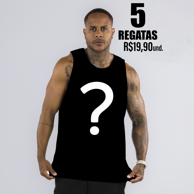 Kit 5 Regatas Masculinas Machao Supresa