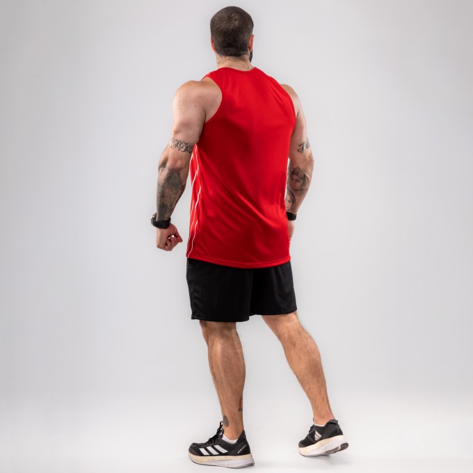 Regata Machao DryFit Baseball Lines Vermelha
