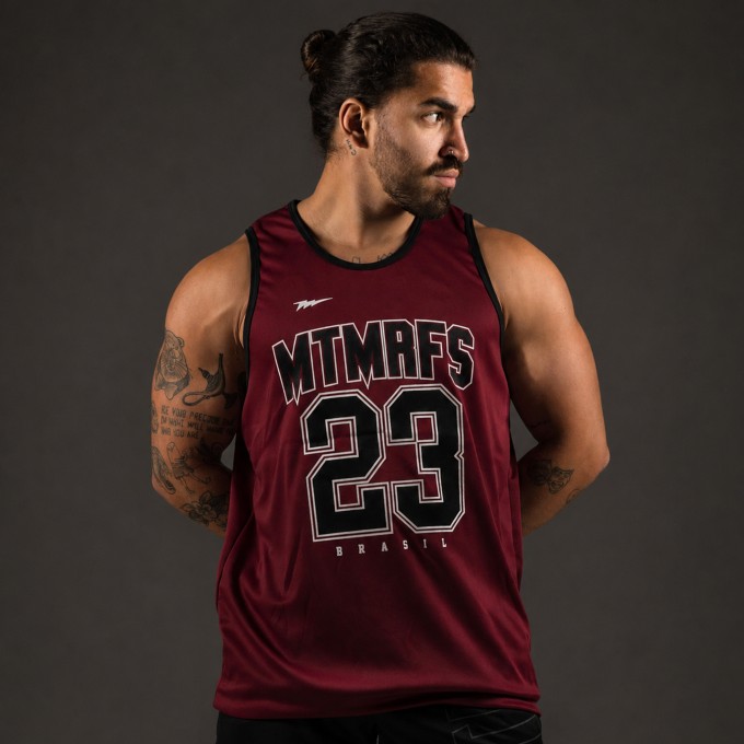 Regata Machao DryFit Bulls 23 Vinho