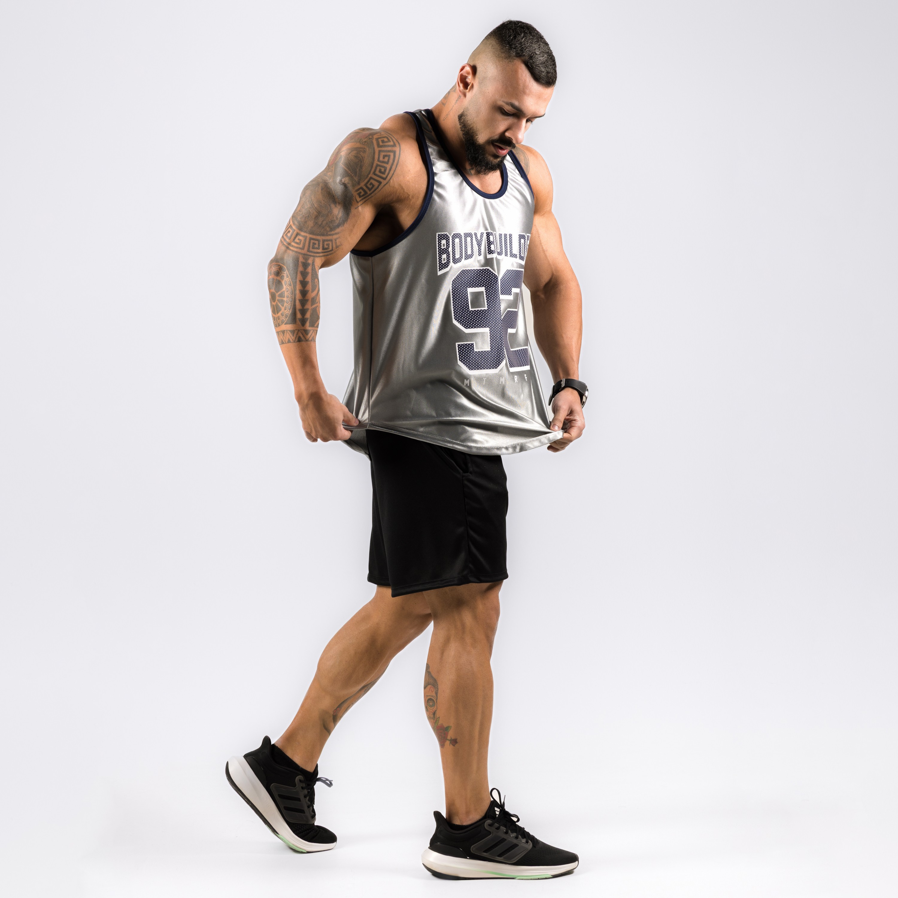 Regata Cavada Anatomic DryFit 92 Prata Brilho - Metamorfose Brasil, image size:3000x3000