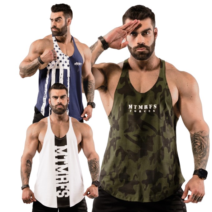 KIT 3 Regatas Cavadas Anatomic Mutante