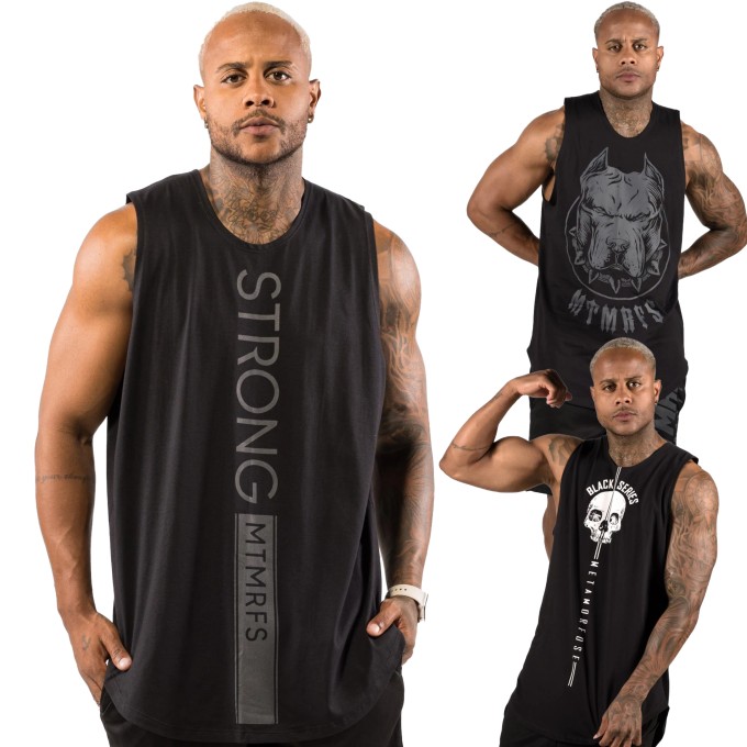 KIT 3 Regatas Machao BLACK