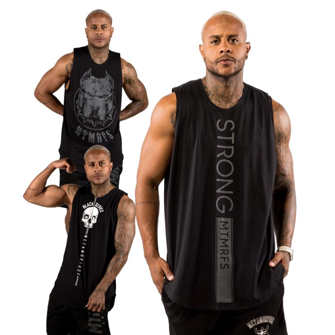 KIT 3 Regatas Machao BLACK