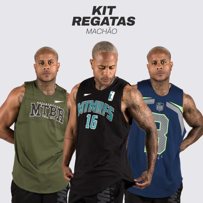 KIT 3 Regatas Machao Style