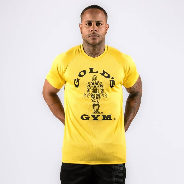 Camiseta Haglan Aerodry Golds Gym Amarela Metamorfose Brasil